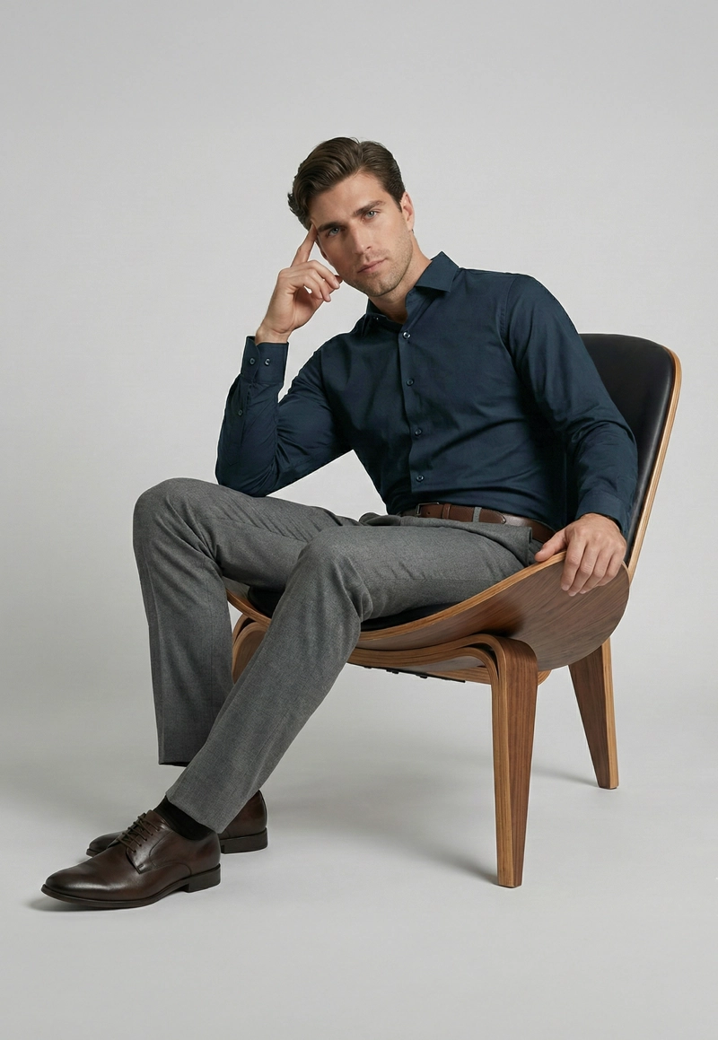 CAMISA PRAGA MARINE - 5