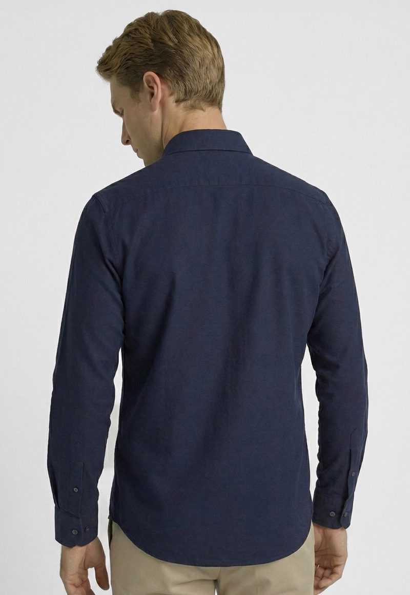 CAMISA LONDON NAVY M/LARGA - 4