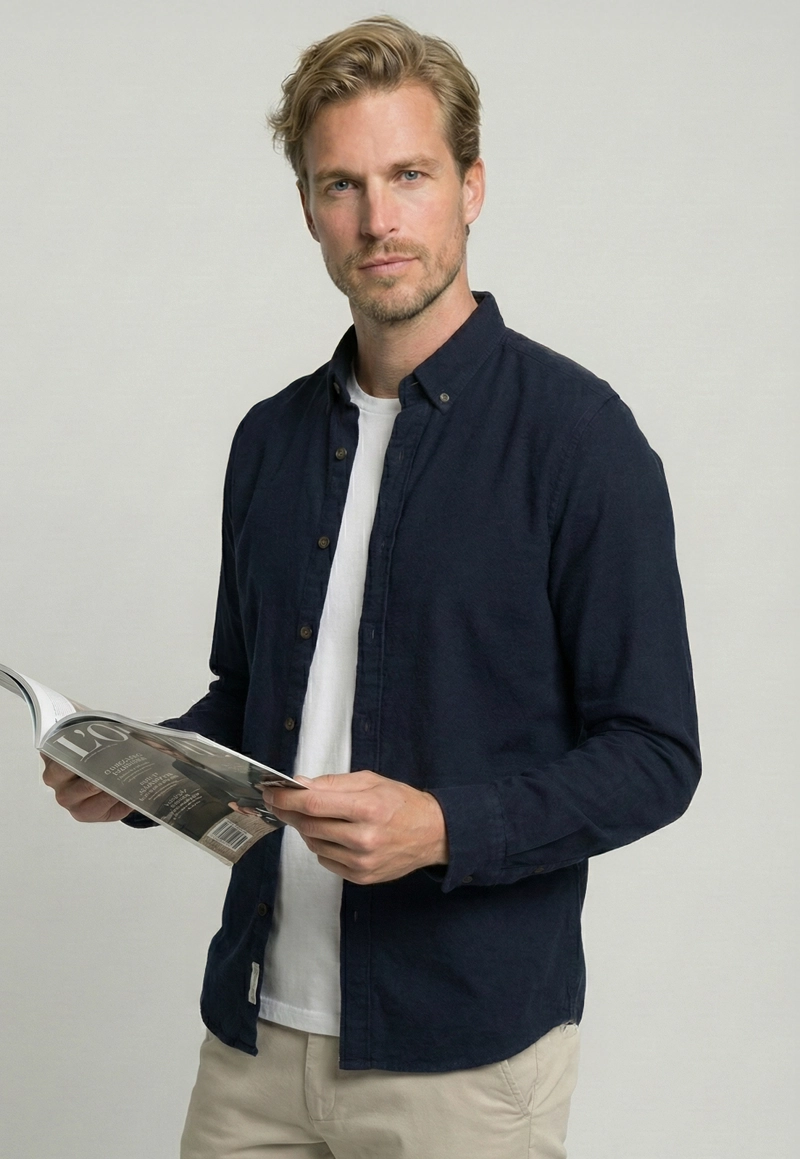 CAMISA ELY NAVY - 5
