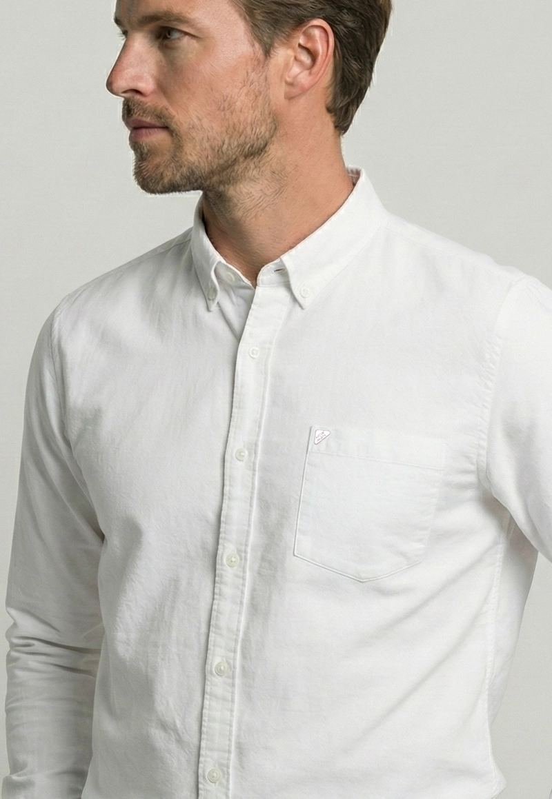 CAMISA WHITE EXETER SMART DOWN NECK - 3