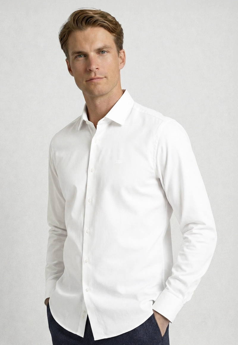 CAMISA SLIM LONDON WHITE - 1