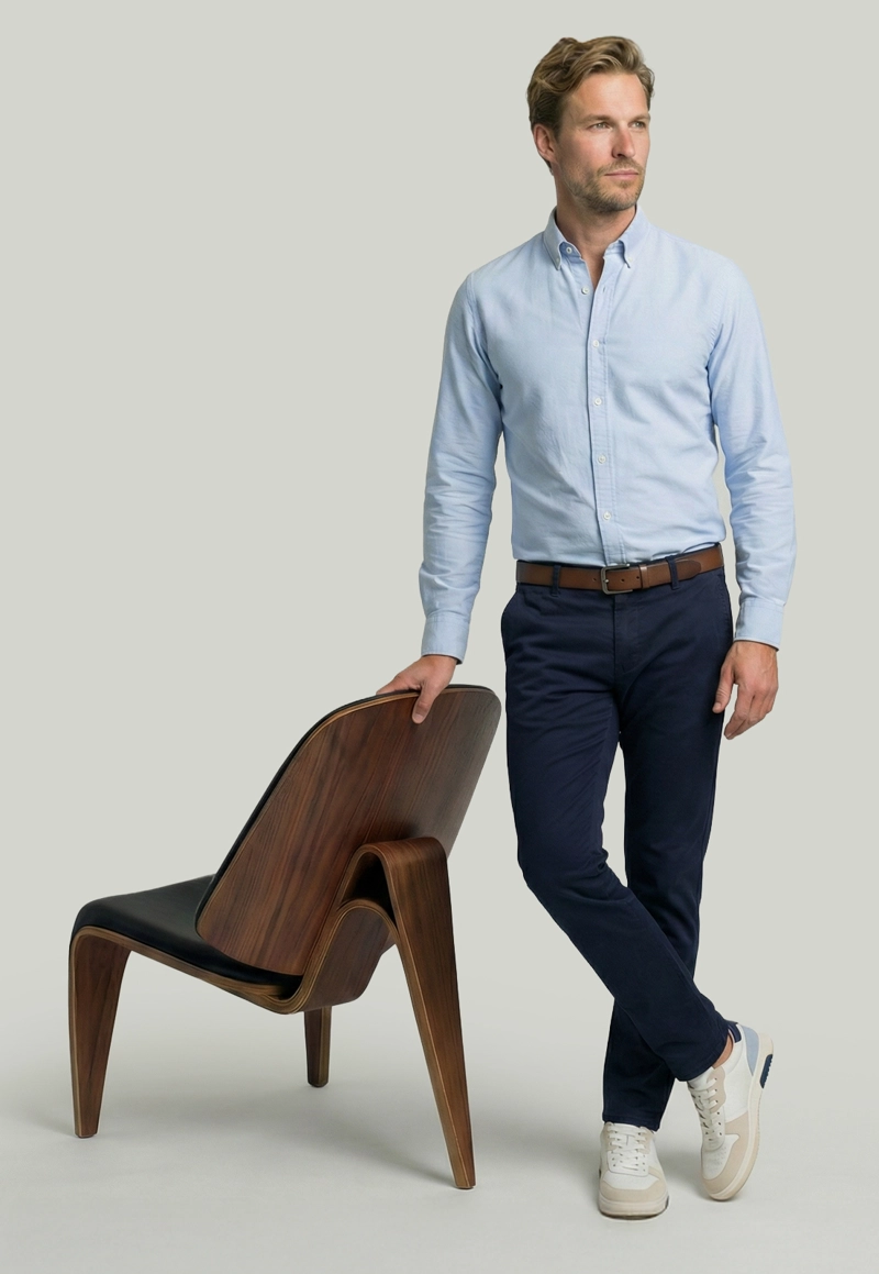 PANTALON BAGNEAUX SLIM FIT NAVY - 5