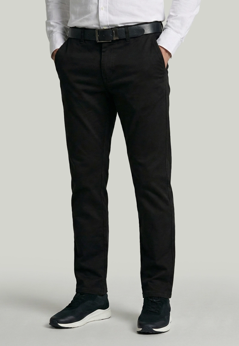 PANTALON BAGNEAUX REGULAR FIT BLACK - 1