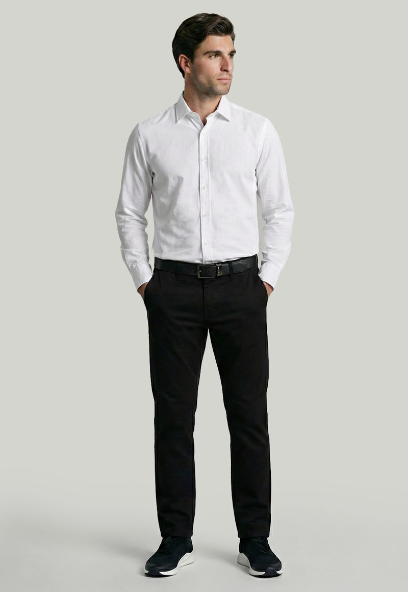 PANTALON BAGNEAUX REGULAR FIT BLACK - 2