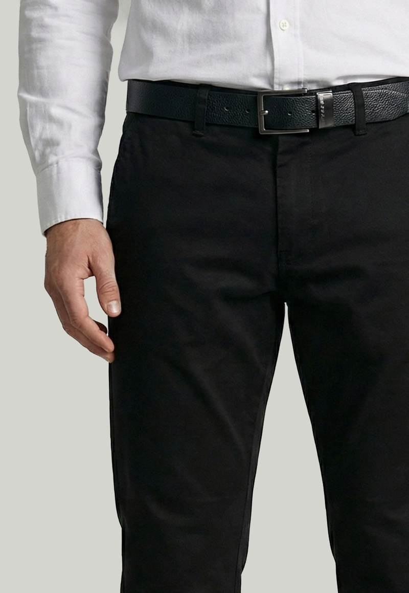 PANTALON BAGNEAUX REGULAR FIT BLACK - 3
