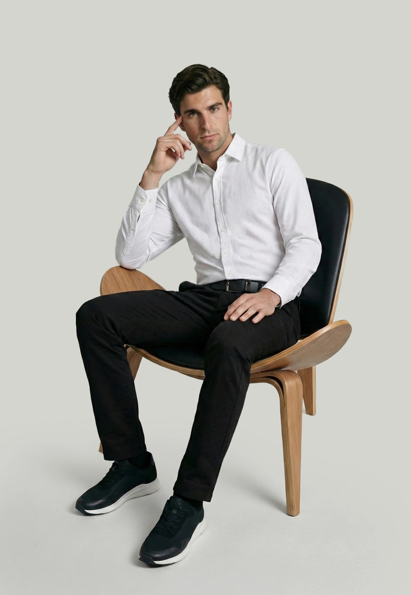 PANTALON BAGNEAUX REGULAR FIT BLACK - 5