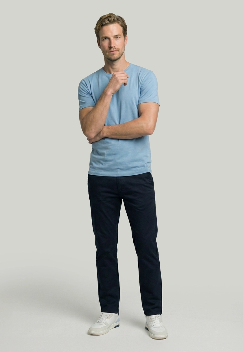 PANTALON BAGNEAUX REGULAR FIT MARINE - 2