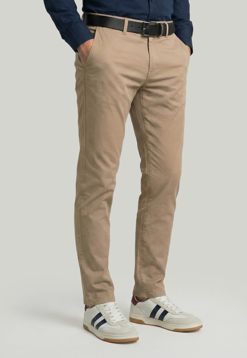 PANTALON BAGNEAUX SLIM FIT OAT - 1