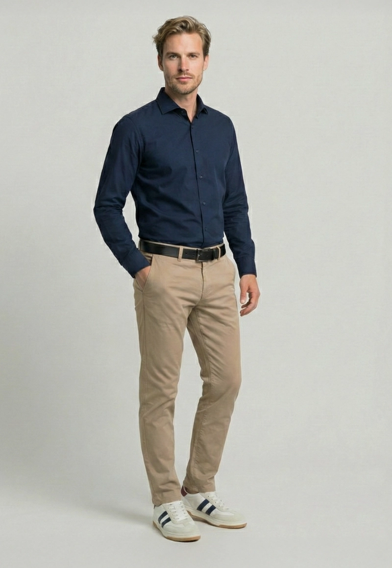 PANTALON BAGNEAUX SLIM FIT OAT - 5