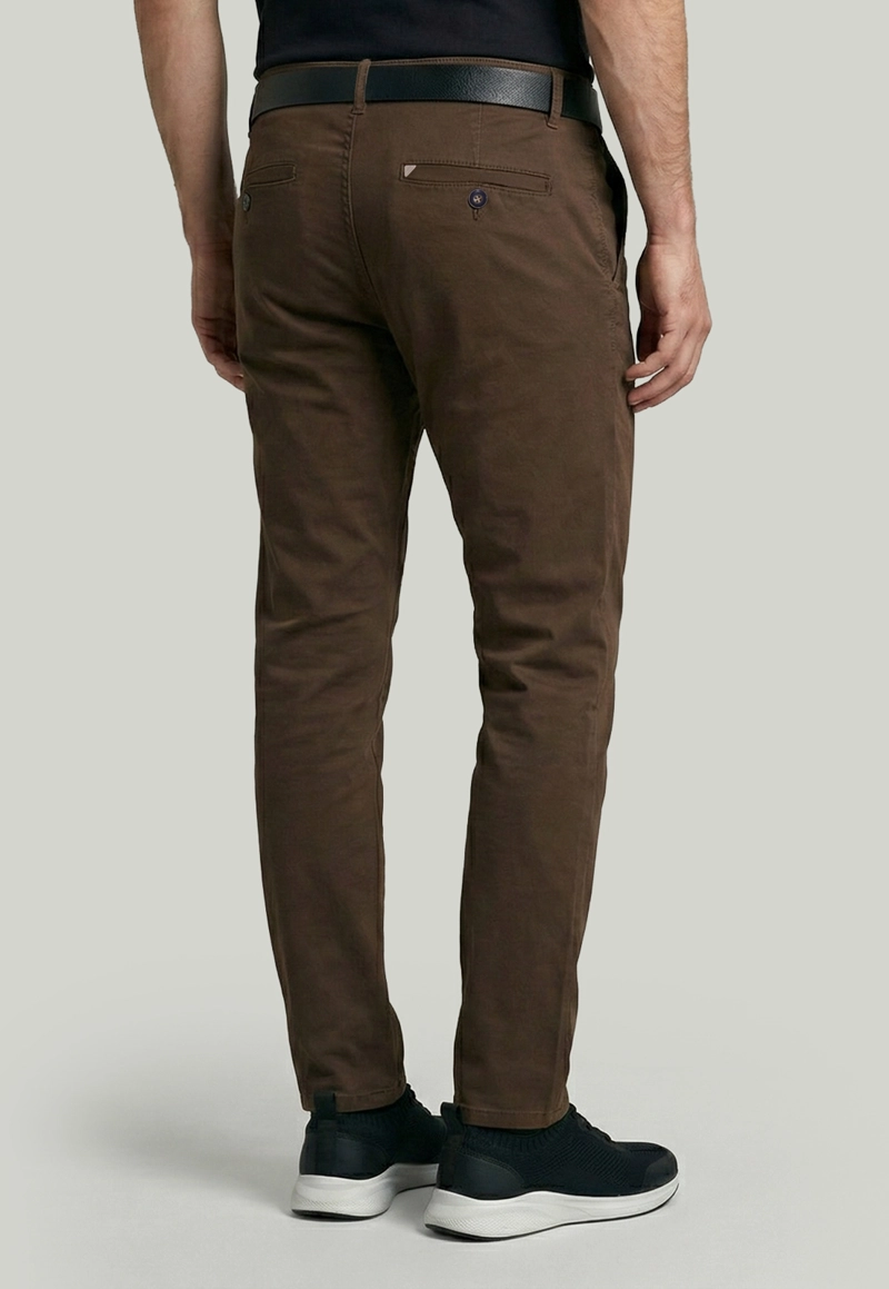 PANTALON BAGNEAUX SLIM FIT COFFE - 4