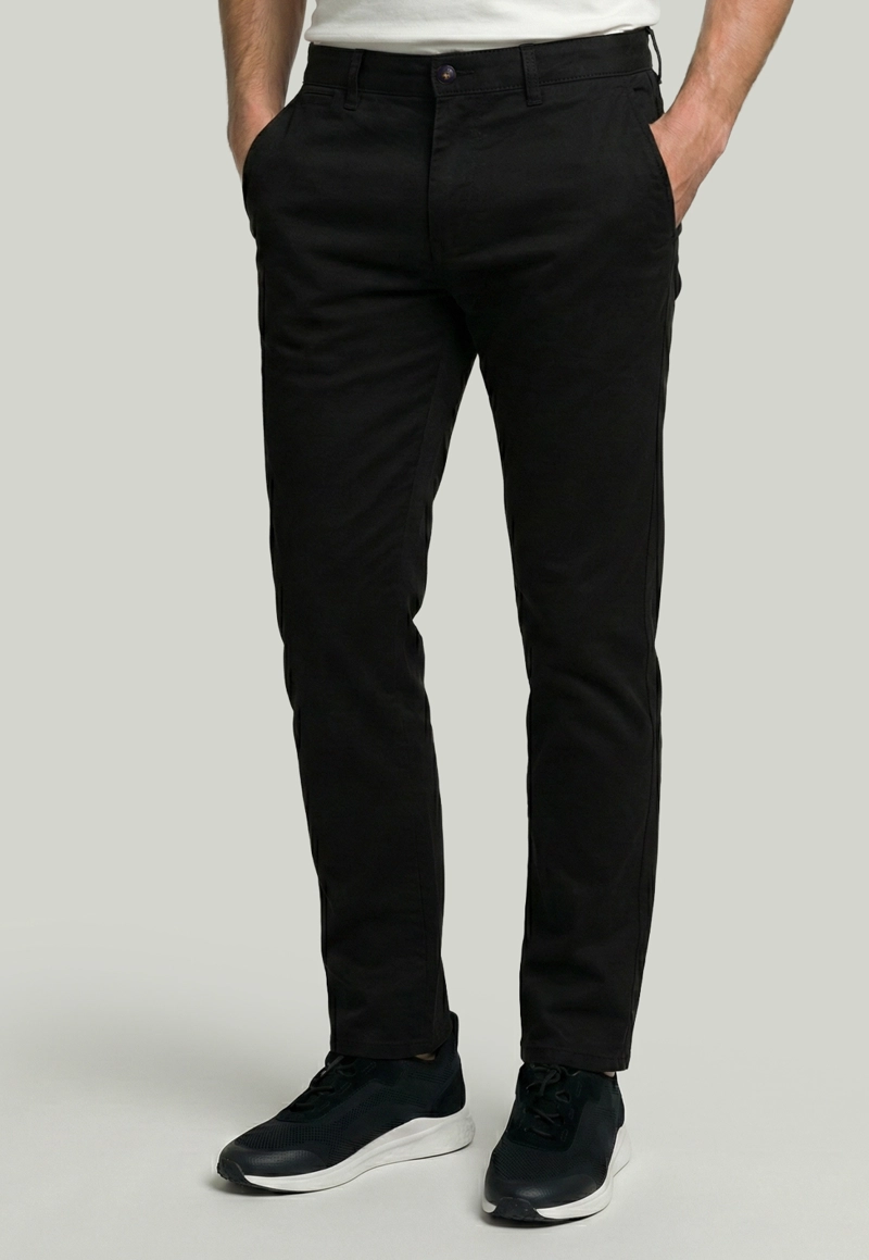 PANTALON BAGNEAUX SLIM FIT BLACK - 1