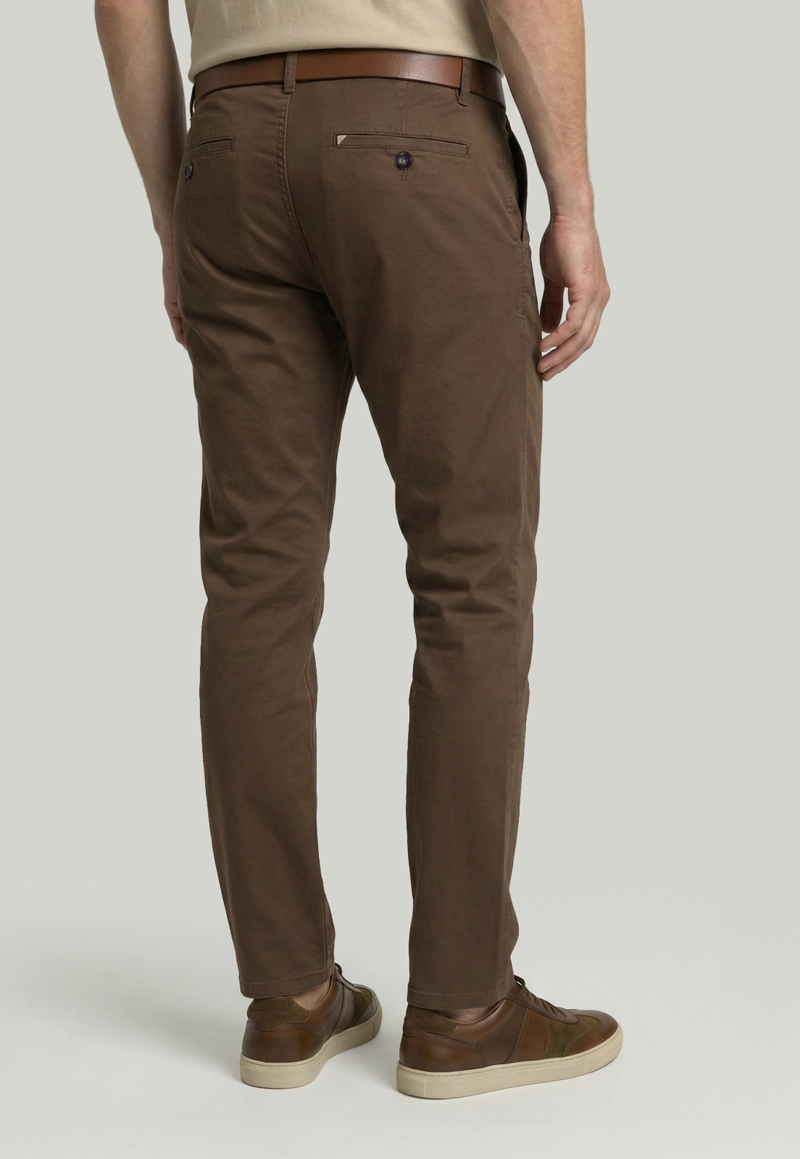PANTALON BAGNEAUX REGULAR FIT MOCHA - 4