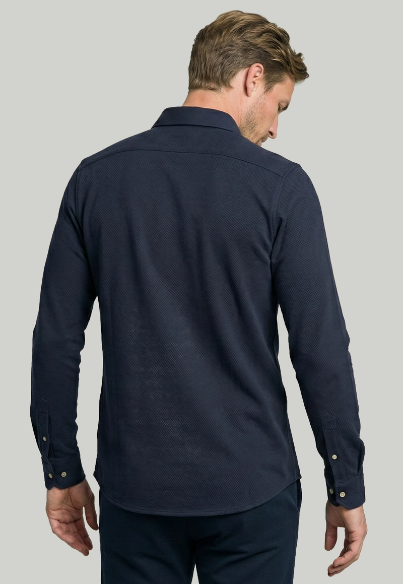 CAMISA SLIM ESCOCIA NAVY - 4