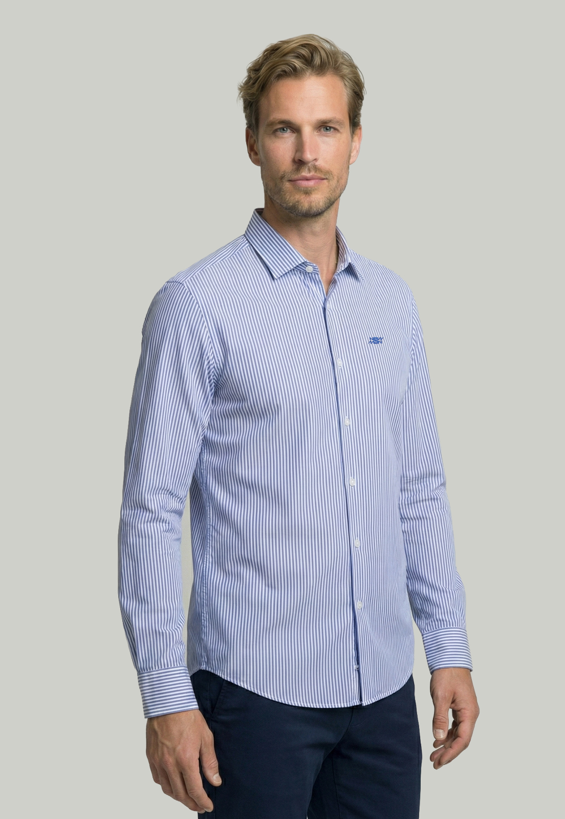 CAMISA REGULAR VIENA NAVY - 1