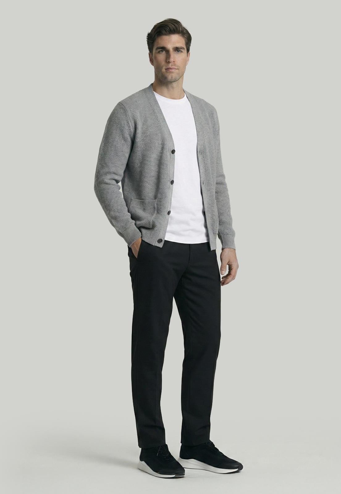 CARDIGAN VALENCIA GREY MELANGE - 2