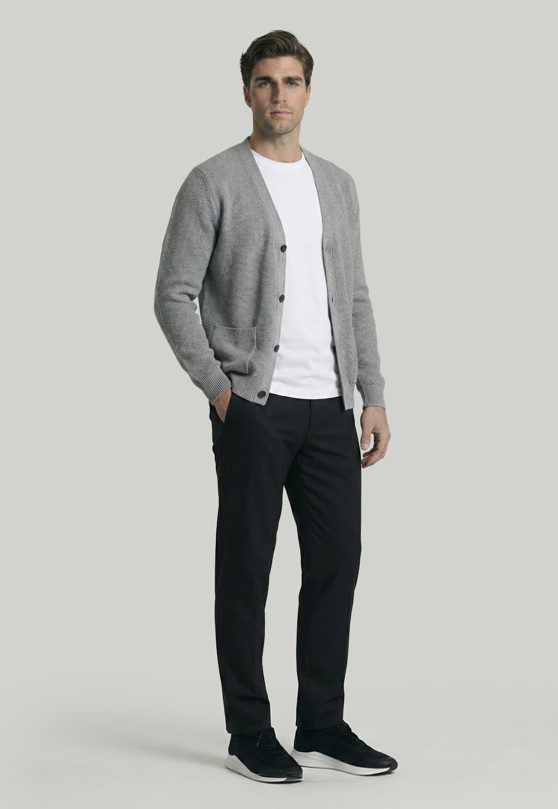 CARDIGAN VALENCIA GREY MELANGE - 2