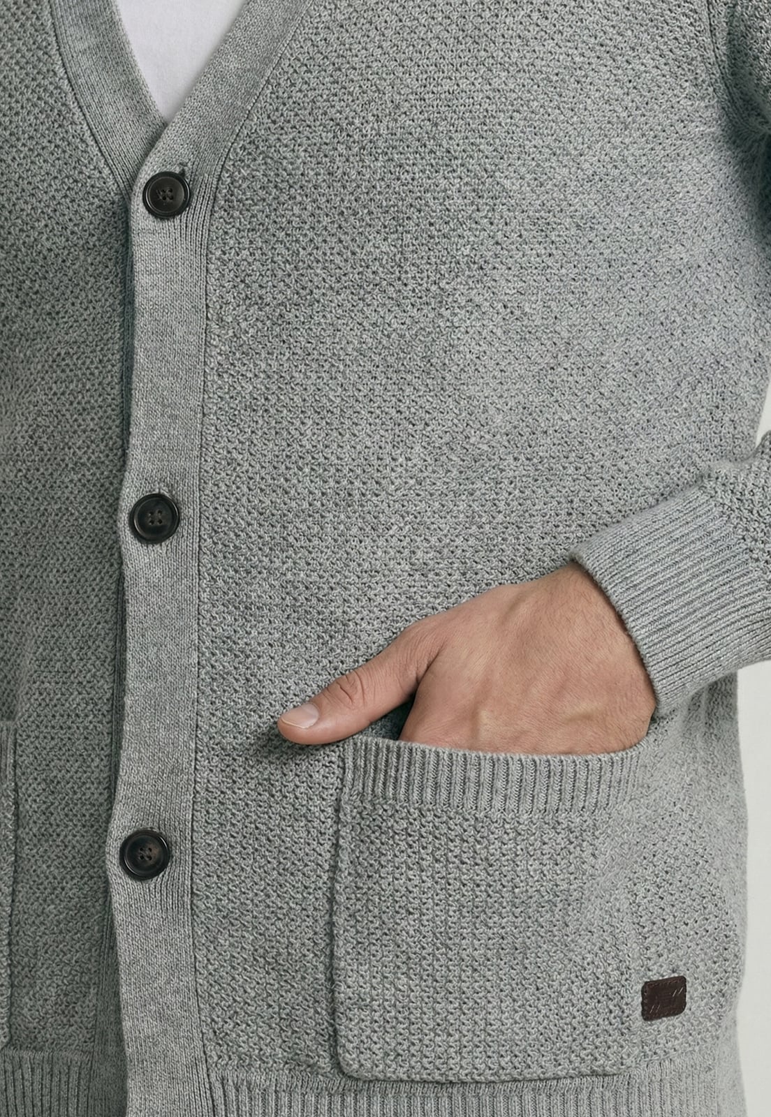 CARDIGAN VALENCIA GREY MELANGE - 3