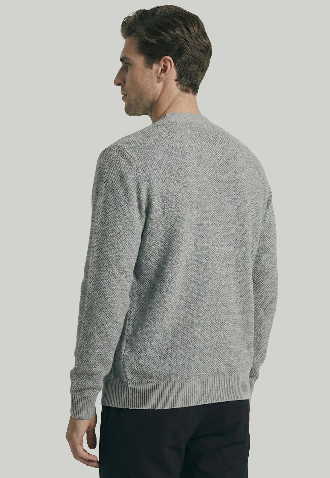 CARDIGAN VALENCIA GREY MELANGE - 4