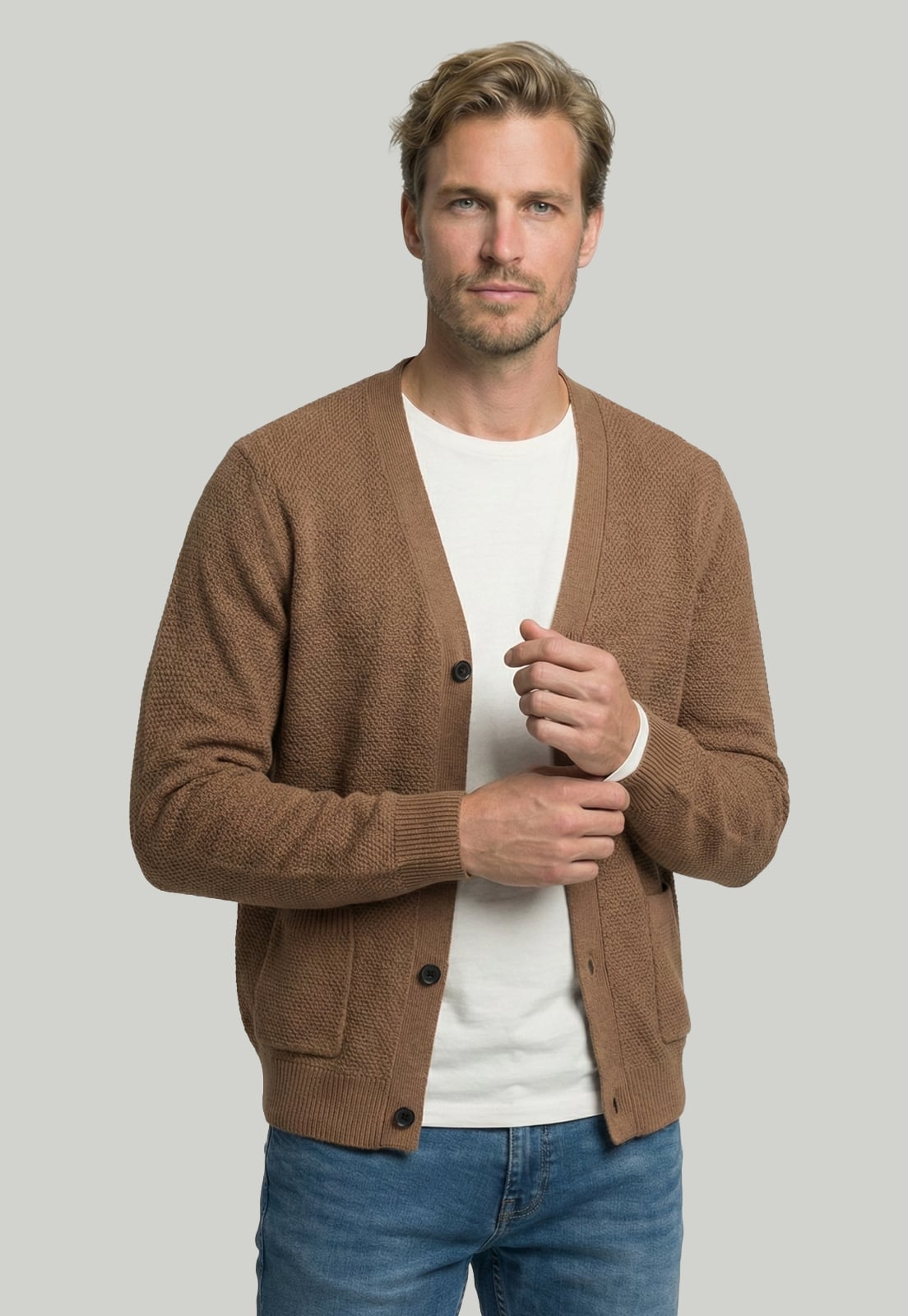 CARDIGAN VALENCIA TOASTED MELANGE - 1