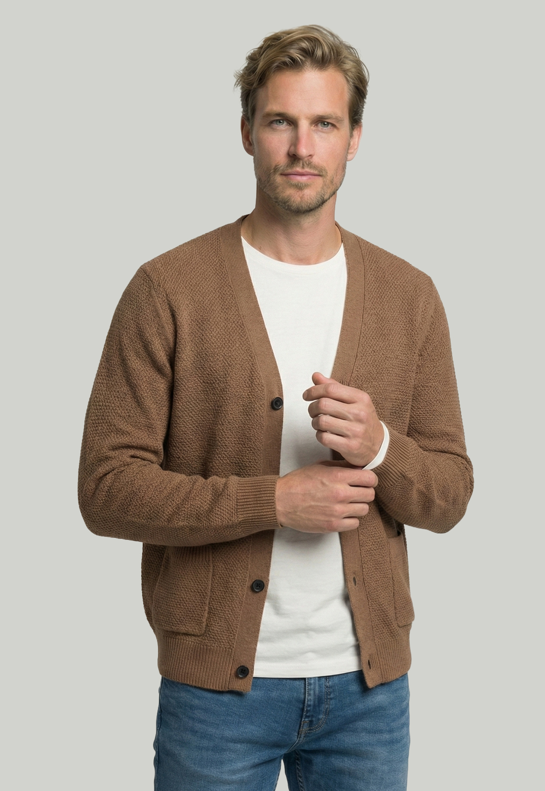 CARDIGAN VALENCIA TOASTED MELANGE - 1