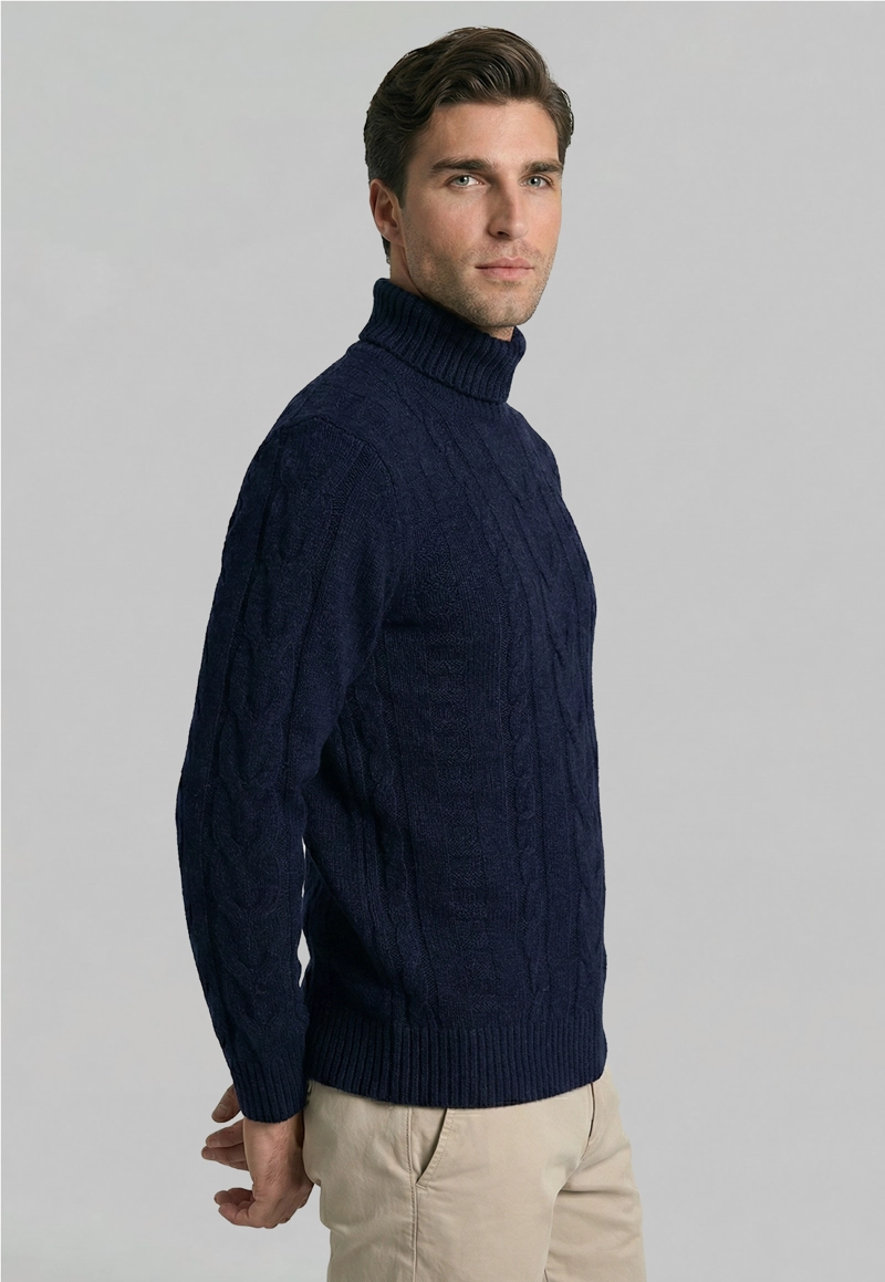 SWEATER AREZZO NAVY MELANGE - 1