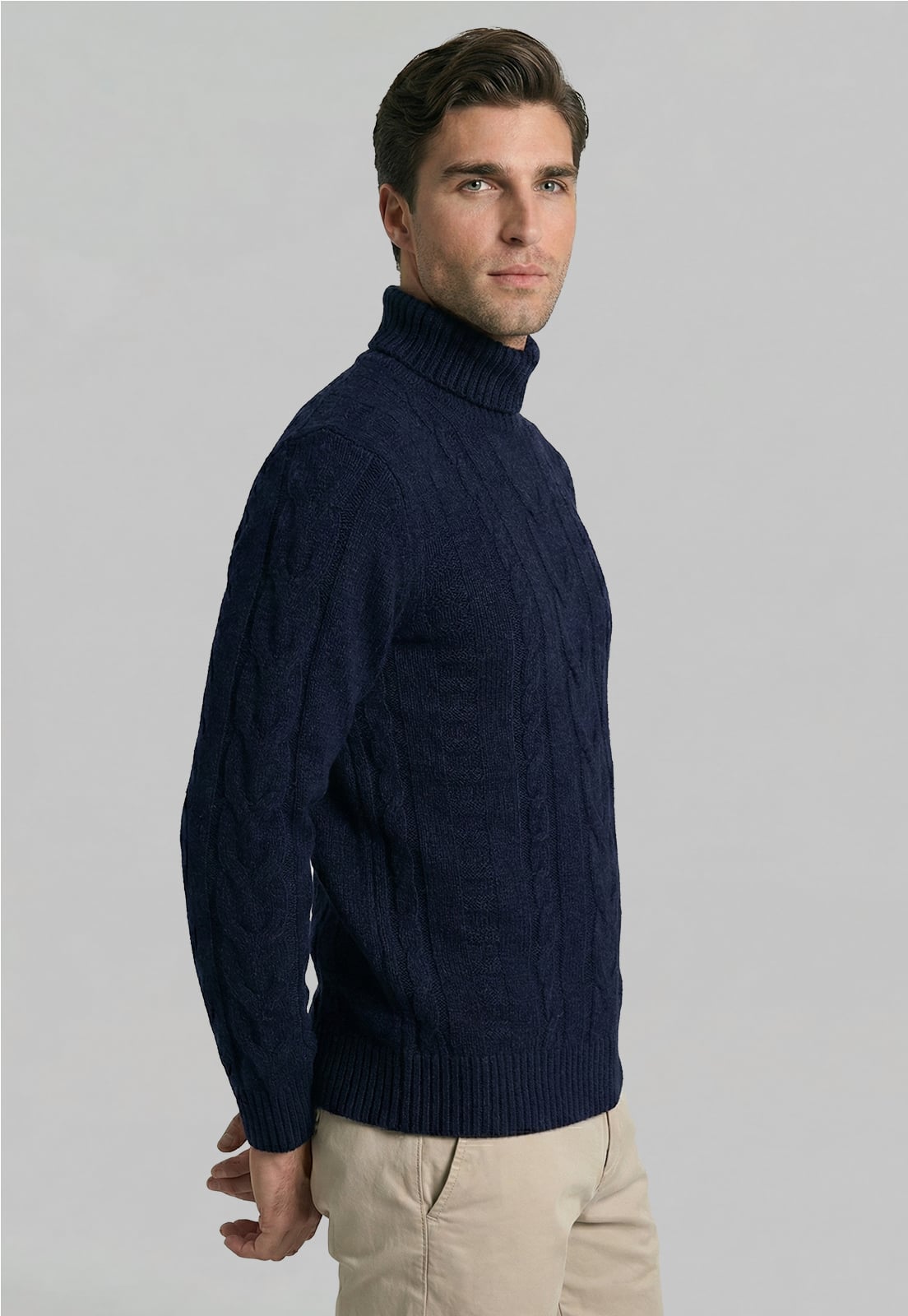 SWEATER AREZZO NAVY MELANGE - 1