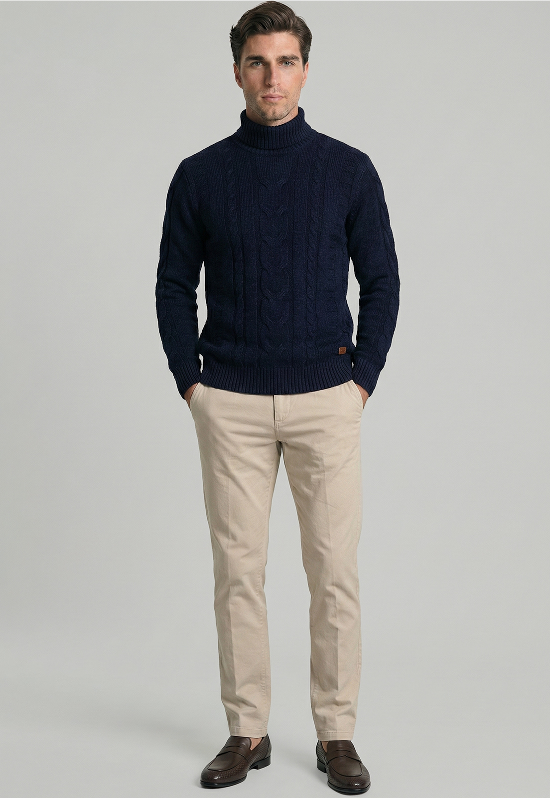 SWEATER AREZZO NAVY MELANGE - 2