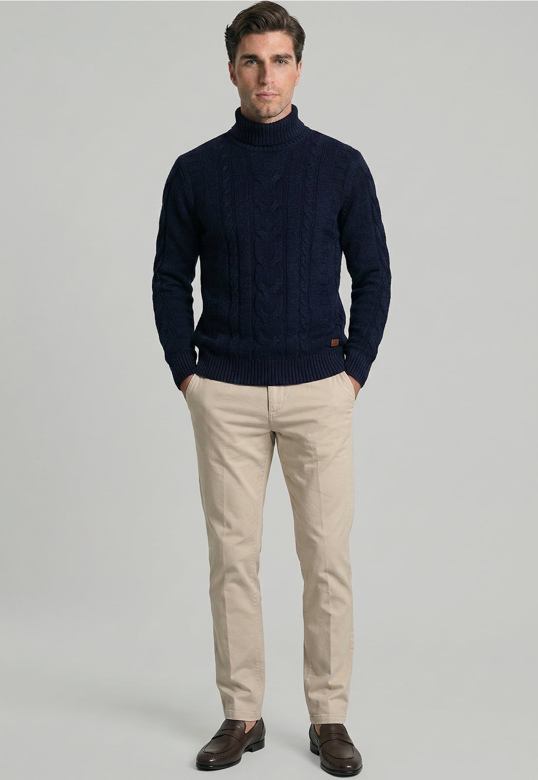 SWEATER AREZZO NAVY MELANGE - 2