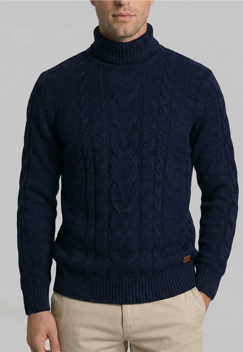 SWEATER AREZZO NAVY MELANGE - 3