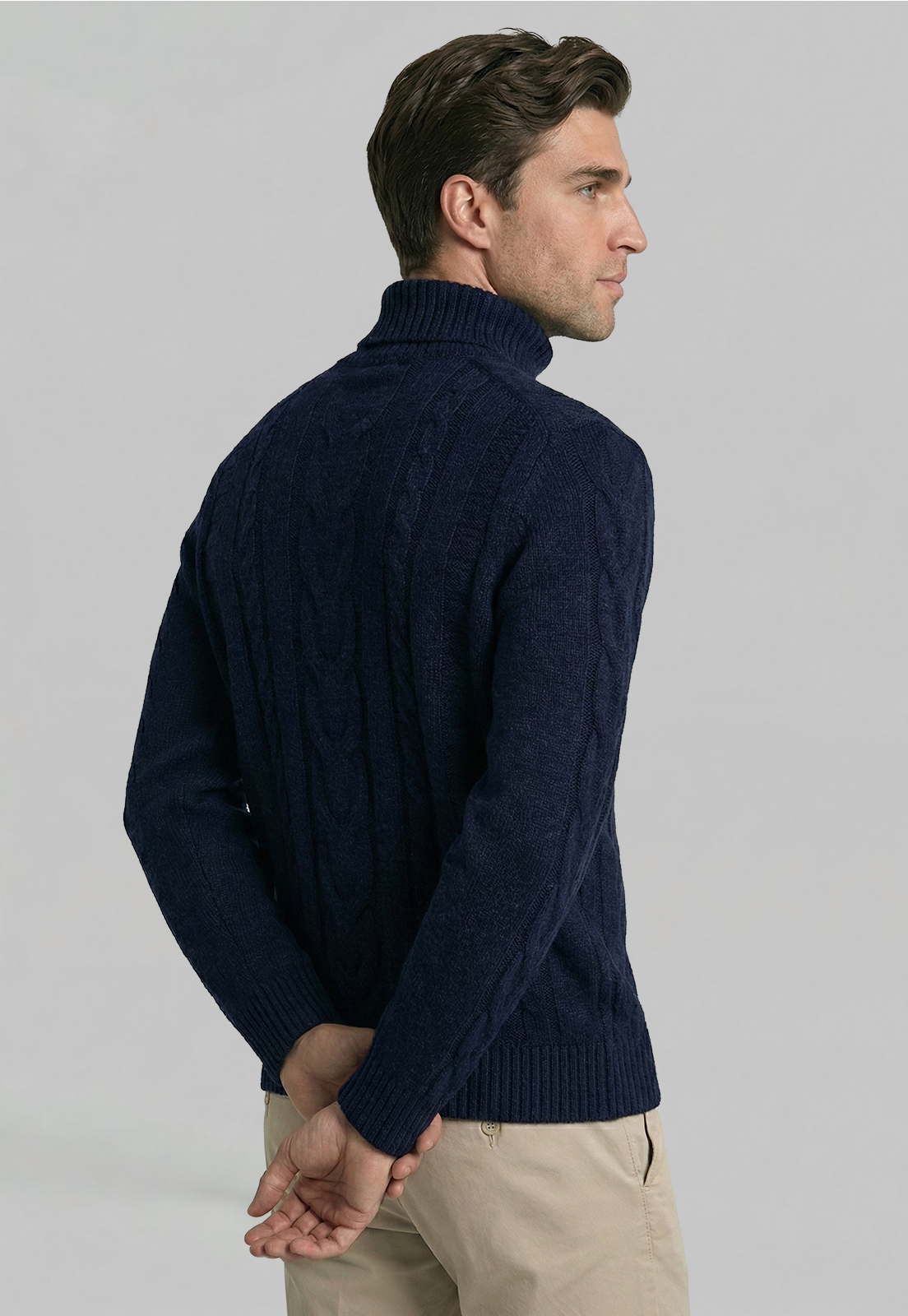 SWEATER AREZZO NAVY MELANGE - 4