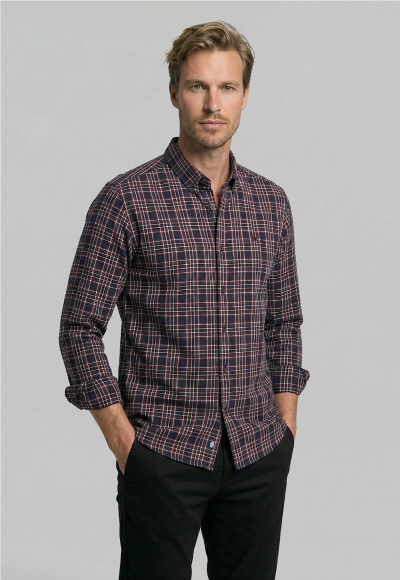 CAMISA TOLOUSE BURGUNDY - 1