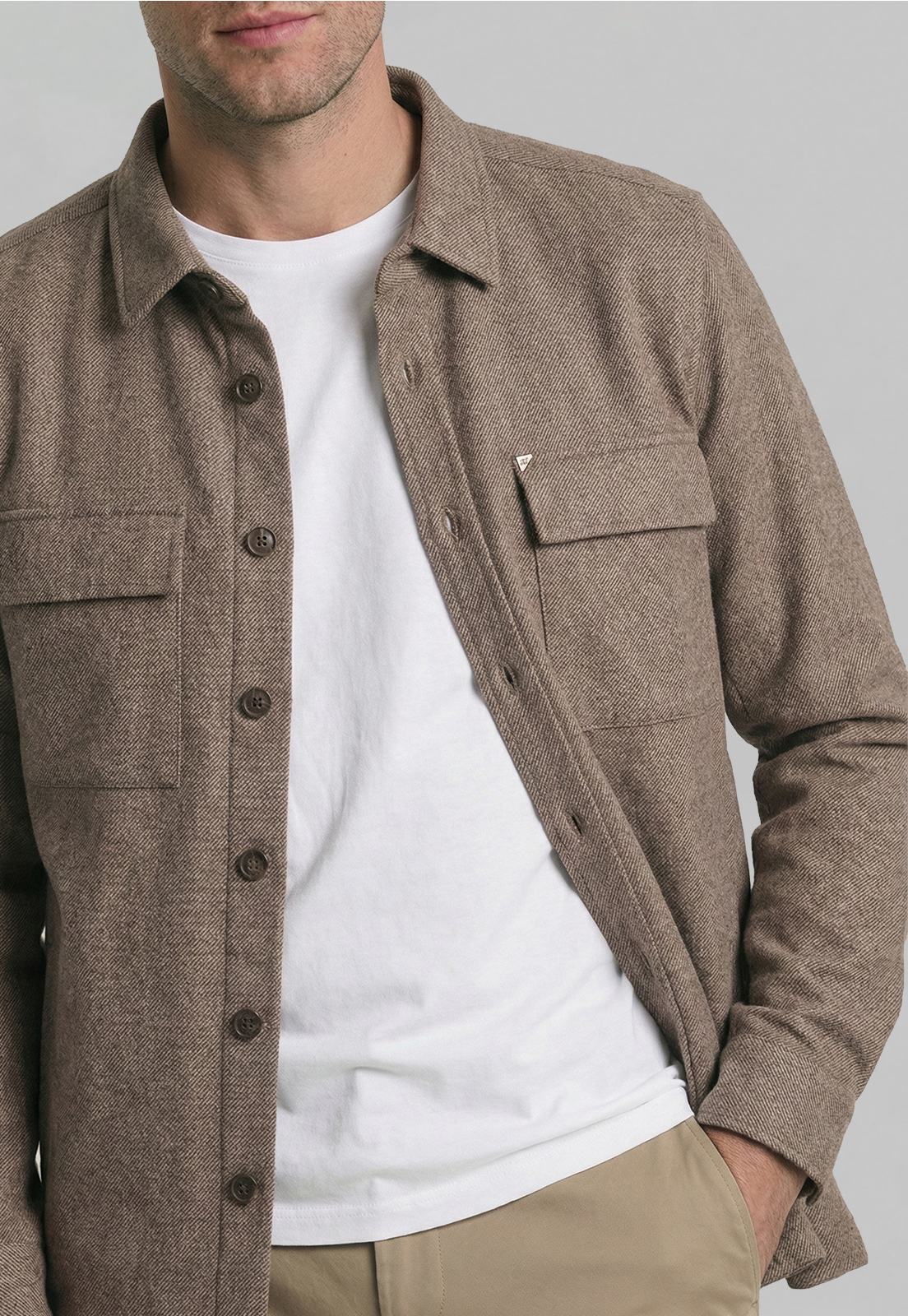 OVERSHIRT MARSELLA TOASTED MELANGE - 3