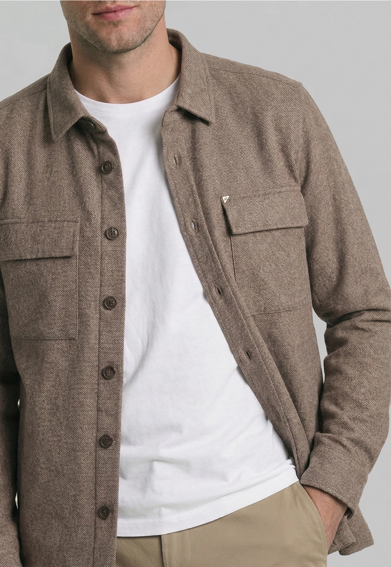 OVERSHIRT MARSELLA TOASTED MELANGE - 3