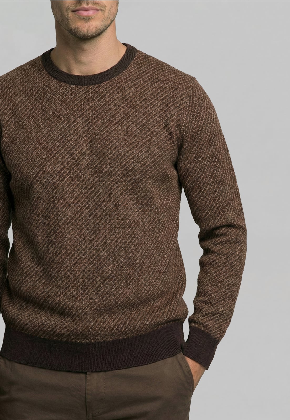 SWEATER LEEDS CAMEL MELANGE - 3