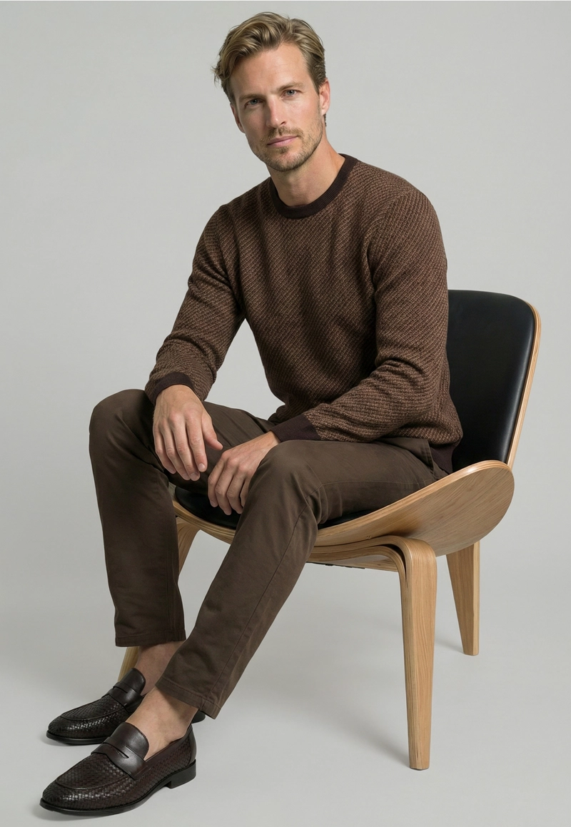 SWEATER LEEDS CAMEL MELANGE - 5