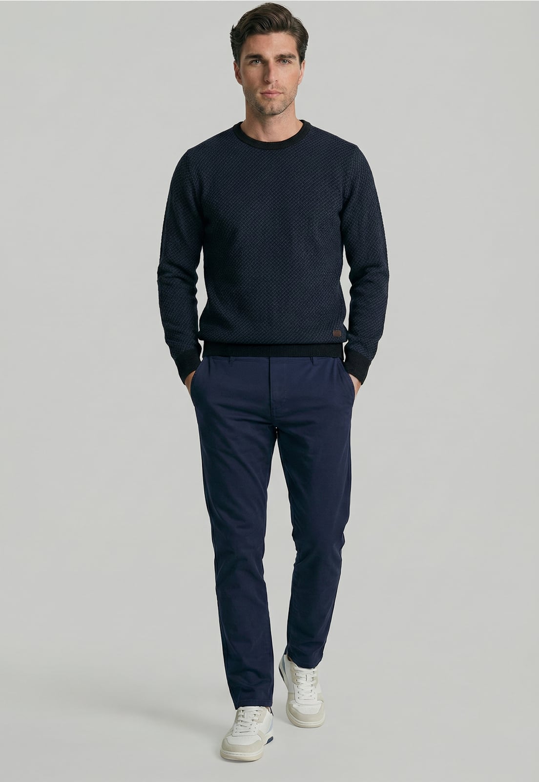 SWEATER LEEDS BLUE MELANGE - 2