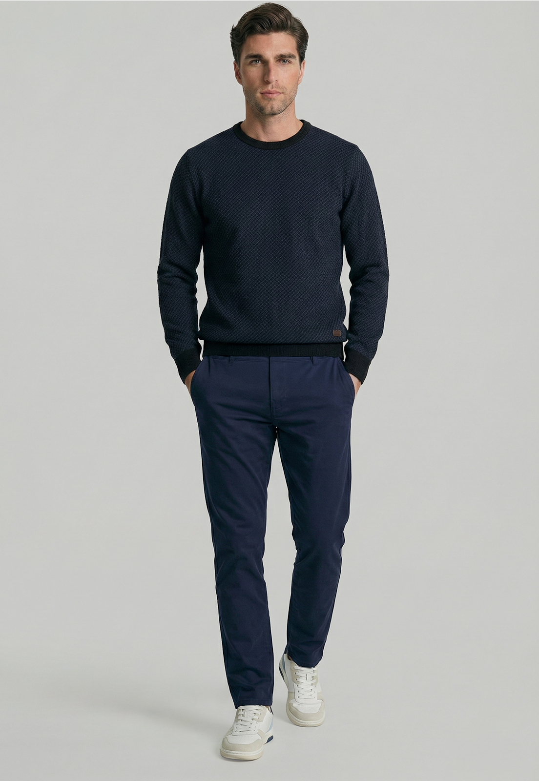 SWEATER LEEDS BLUE MELANGE - 2
