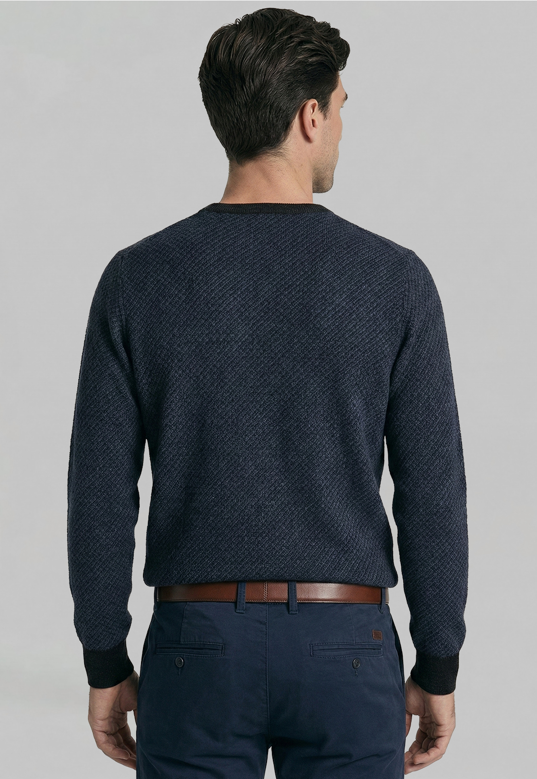 SWEATER LEEDS BLUE MELANGE - 4