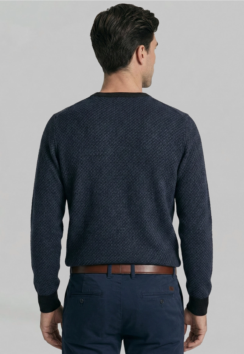 SWEATER LEEDS BLUE MELANGE - 4