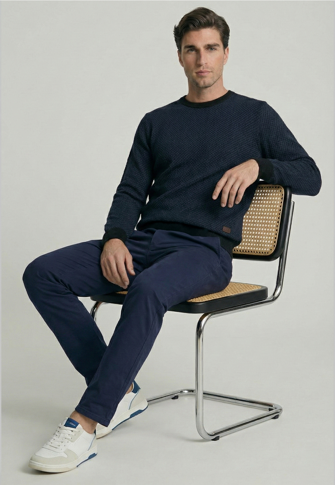 SWEATER LEEDS BLUE MELANGE - 5