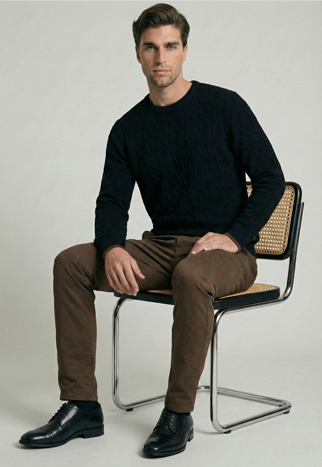 SWEATER LEICESTER NAVY MELANGE - 5