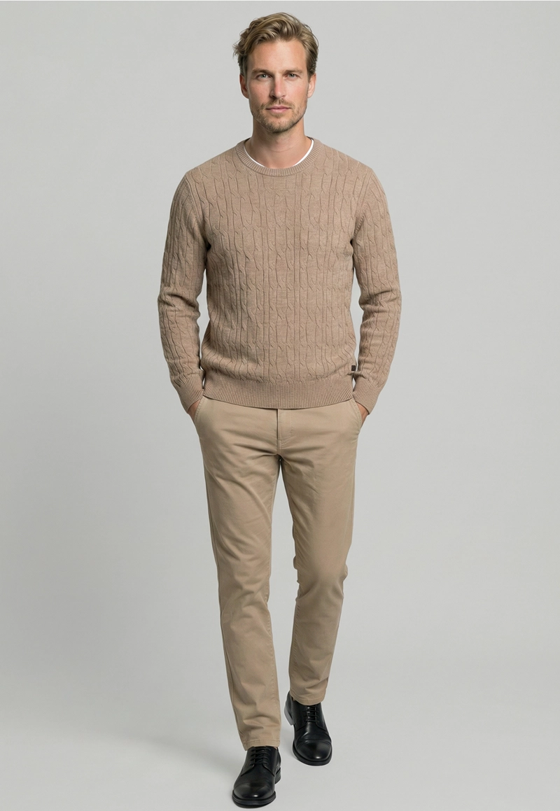 SWEATER LEICESTER CAMEL MELANGE - 2