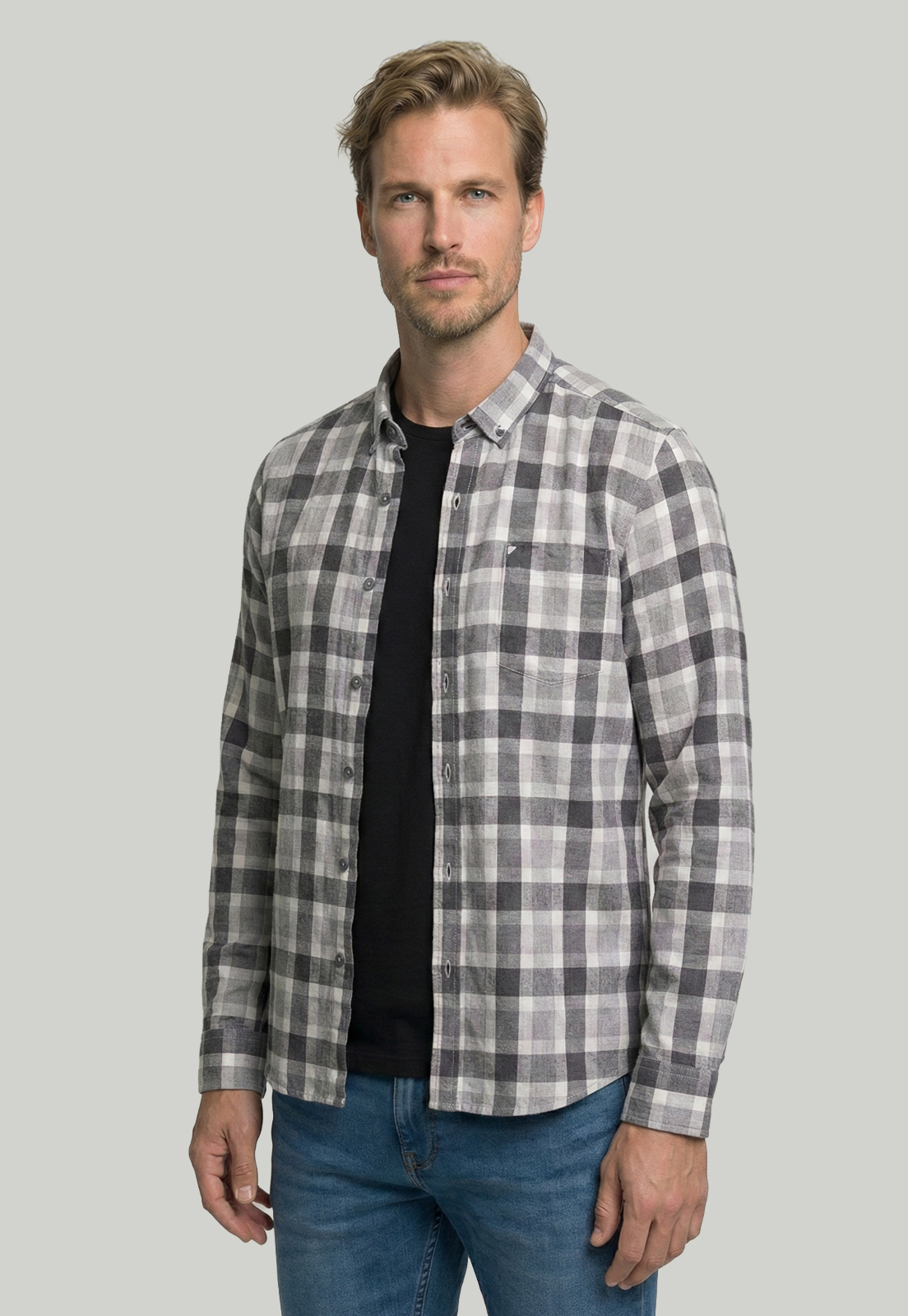 CAMISA BRIGHTON GREY MELANGE - 1