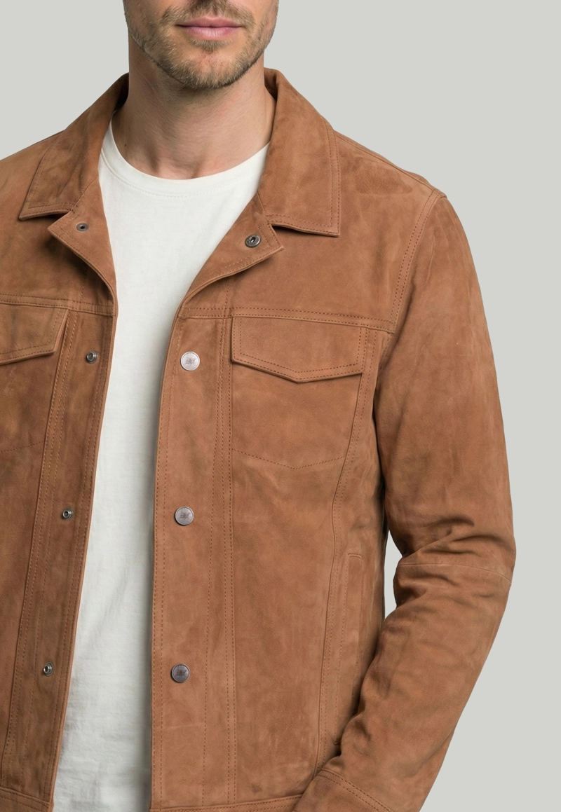 CHAQUETA SUEDE MONACO CAMEL - 3