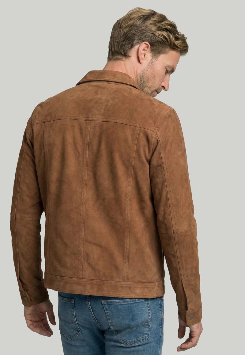 CHAQUETA SUEDE MONACO CAMEL - 4