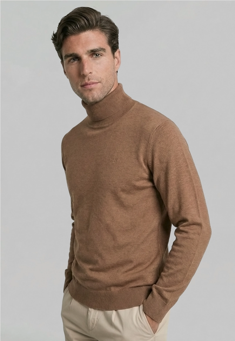 SWEATER ARGANZA CAMEL MELANGE - 1
