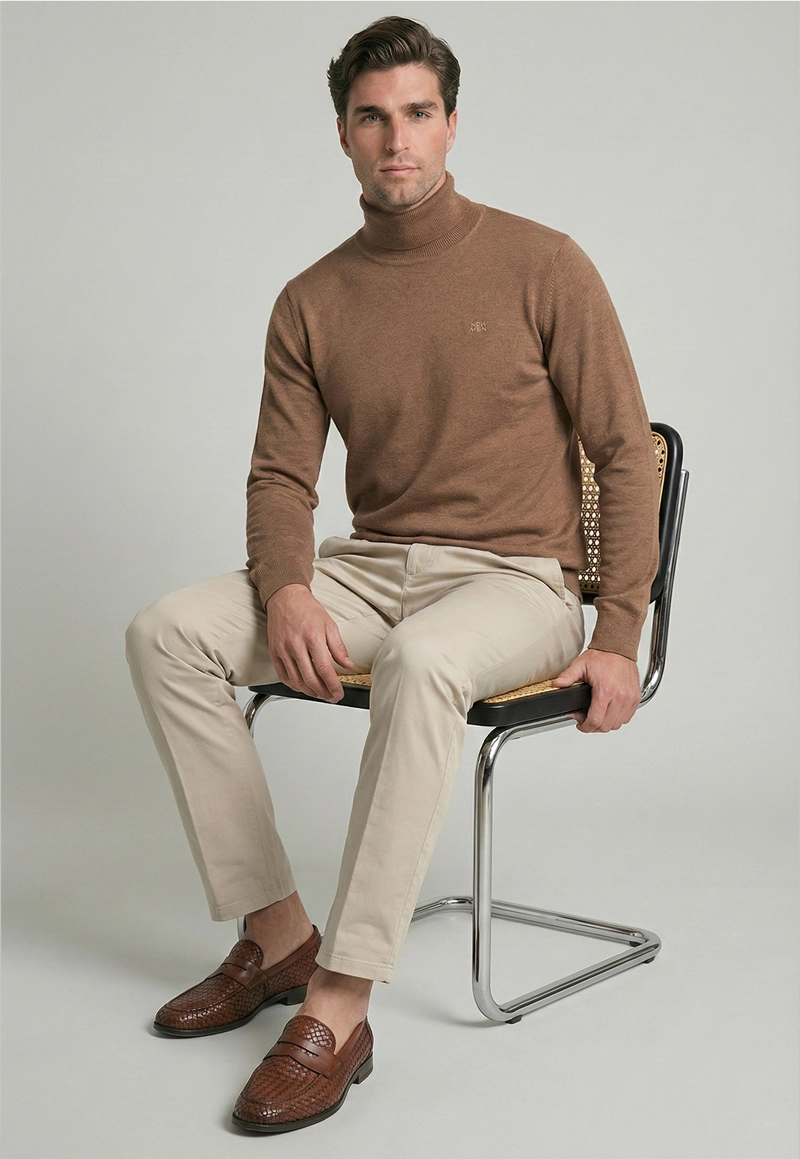 SWEATER ARGANZA CAMEL MELANGE - 5