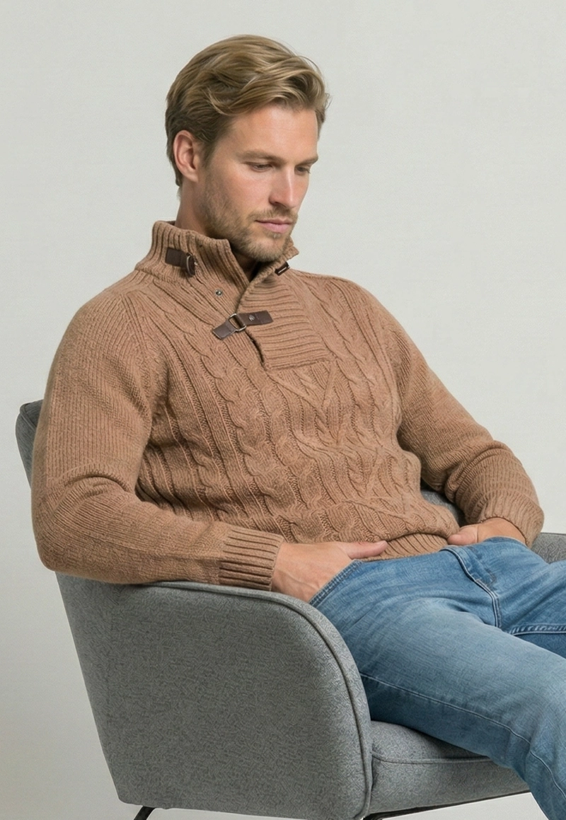 SWEATER ASTI CAMEL MELANGE - 5