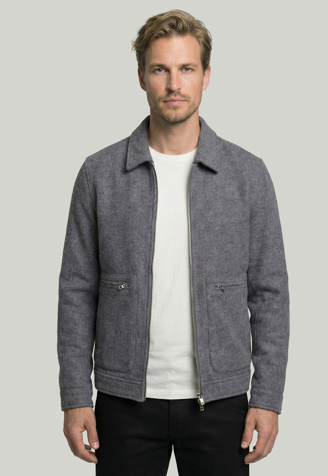 CHAQUETA MUNICH GREY MELANGE - 1