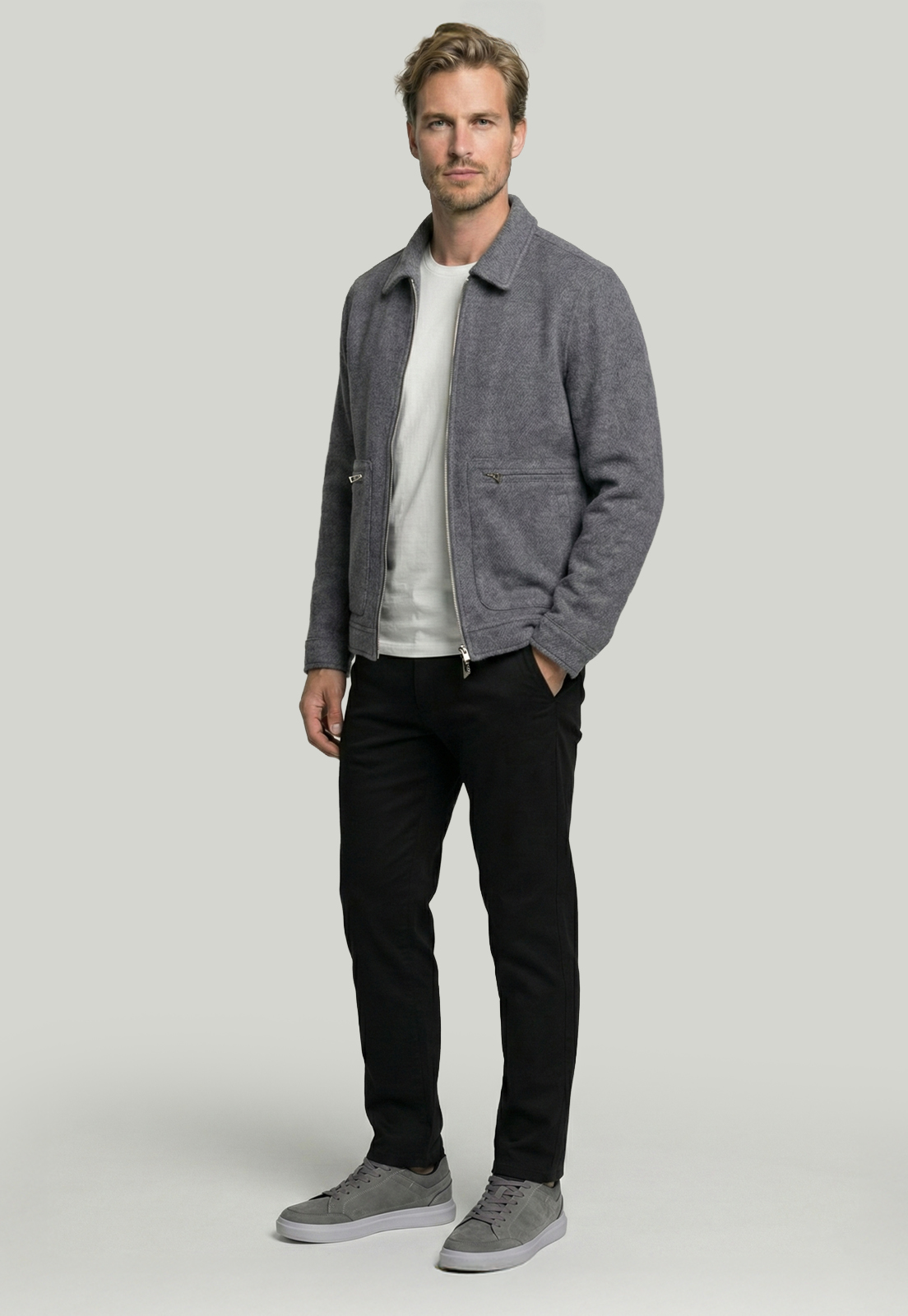 CHAQUETA MUNICH GREY MELANGE - 2